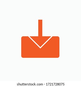 Download Icon - Vector Illustration In Glyph Style for Design and Websites, Presentation or Application.