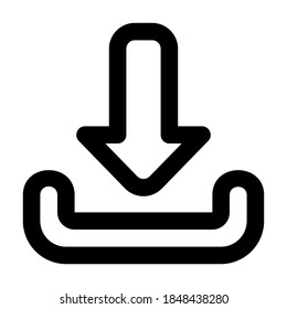 Download icon vector illustration in line style for any projects, use for website mobile app presentation