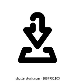 Download icon vector illustration on white background
