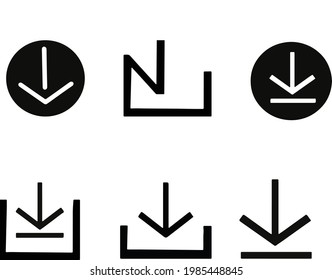 Download icon vector illustration on white background
