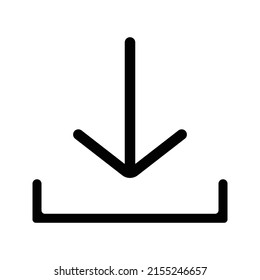 Download-Symbol, Vektorgrafik auf weißem Hintergrund