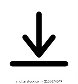 Download icon vector illustration on white background, eps 10.