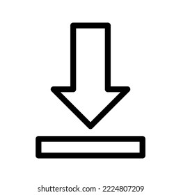 Download icon vector illustration on white background color editable