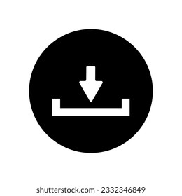 Download icon vector illustration on white background