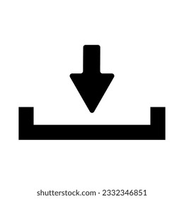 Download icon vector illustration on white background