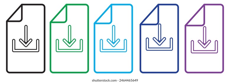 Download icon vector illustration on white background