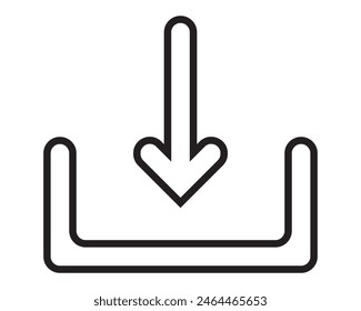 Download icon vector illustration on white background