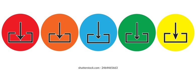 Download icon vector illustration on white background
