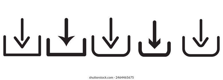 Download icon vector illustration on white background