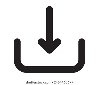 Download icon vector illustration on white background