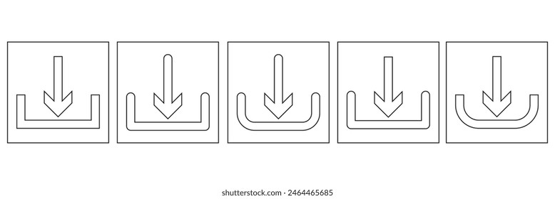Download icon vector illustration on white background