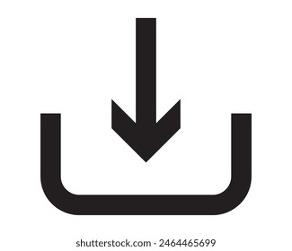 Download icon vector illustration on white background