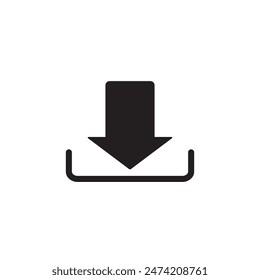 Download icon vector illustration on white background