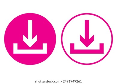 download icon vector illustration on white background. white download icon. icon set.