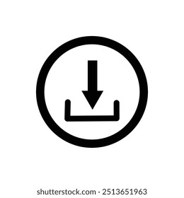 download icon vector illustration on white background. white download logo. icon set. Software download icon. 