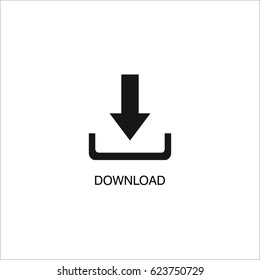 Download icon vector illustration on white background.