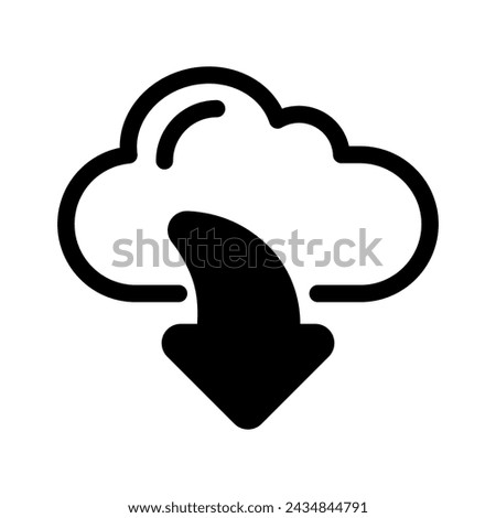 Download icon vector illustration on white background eps 10