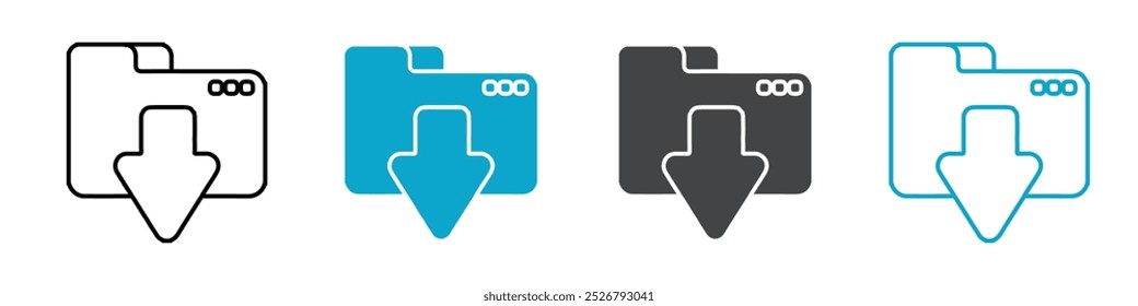 download icon vector illustration set