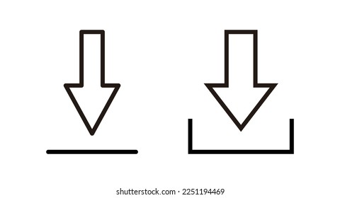 Download icon vector illustration. Download sign and symbol
