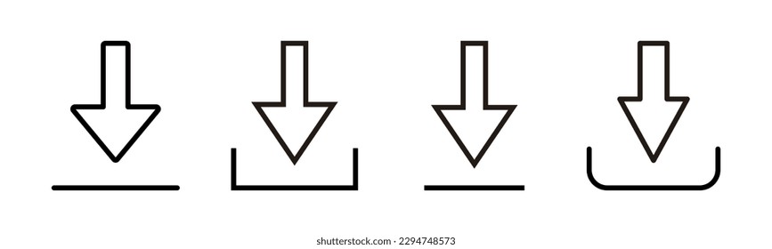 Download icon vector illustration. Download sign and symbol