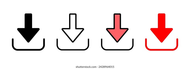 Download icon vector illustration. Download sign and symbol