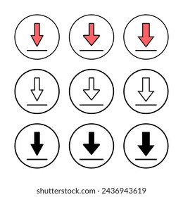 Download icon vector illustration. Download sign and symbol