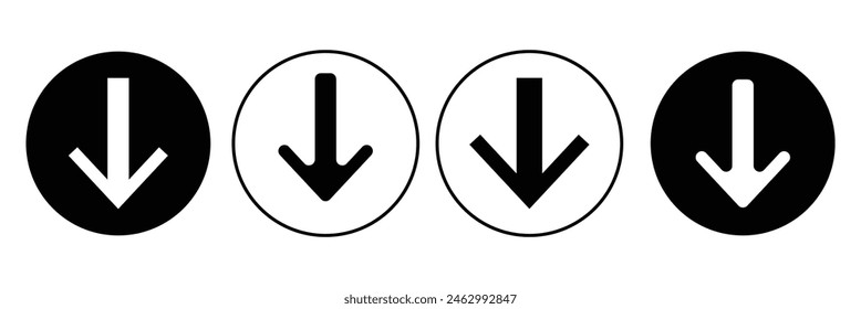  Download icon vector illustration. Download sign and symbol on white background.