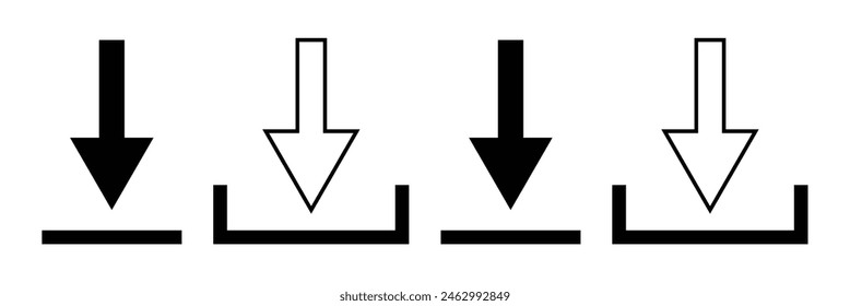  Download icon vector illustration. Download sign and symbol on white background.