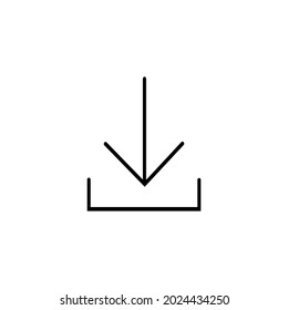 ilustración vectorial de icono de descarga, diseño simple