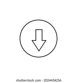 ilustración vectorial de icono de descarga, diseño simple