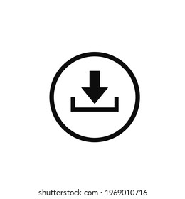 Icono de descarga. Ilustración vectorial para Web y teléfono móvil.