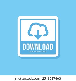 Download icon vector. illustration.Download icon. cloud computing sign