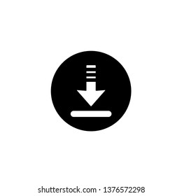 Download icon vector. Install symbol. Logo download illustration. Flat design style on white background.