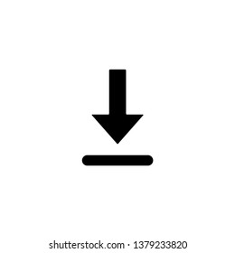 Download icon vector. Install symbol. Logo download illustration. Flat design style on white background.