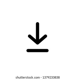 Download icon vector. Install symbol. Logo download illustration. Flat design style on white background.