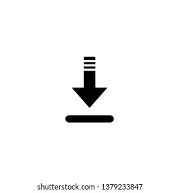 Download icon vector. Install symbol. Logo download illustration. Flat design style on white background.