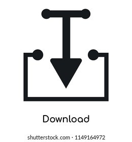 Download icon vector isolated on white background for your web and mobile app design, Download logo concept