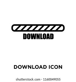 Download icon vector isolated on white background, Download transparent sign , line or linear sign, element design in outline style