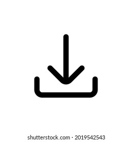 Download icon vector isolated on white background