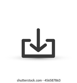 Download icon vector isolated on white background