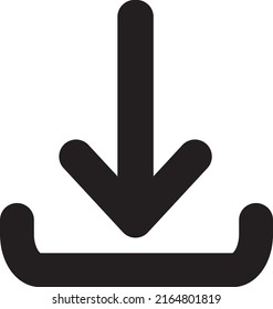 download icon vector isolated with white background, suitable for web design or app