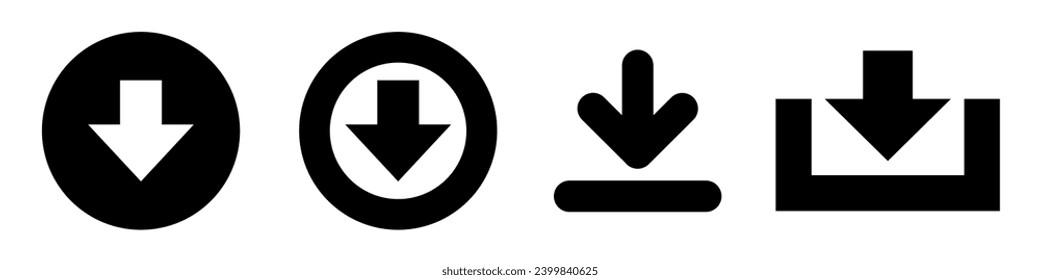 download icon vector isolated White background