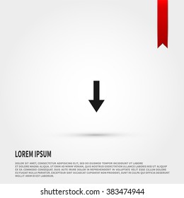 Download icon vector. Download icon JPEG. Vector illustration design element. Flat style design icon.