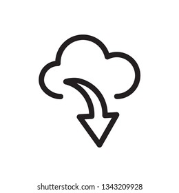 download icon vector line art style