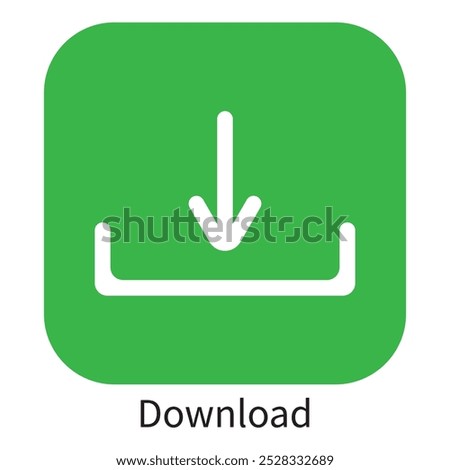 Download icon. Download icon, vector logo design. Download icon as template for design of web page, site or mobile app. Download sign and symbol.