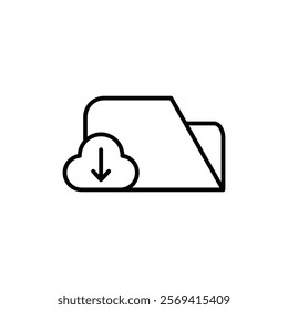 Download icon Vector logo outline