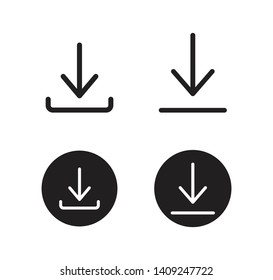 Download icon vector logo template flat style