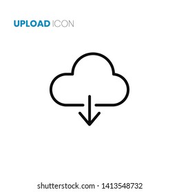 Download icon vector on white background