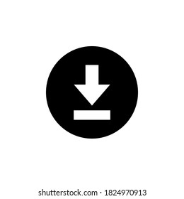 Download icon vector on white background
