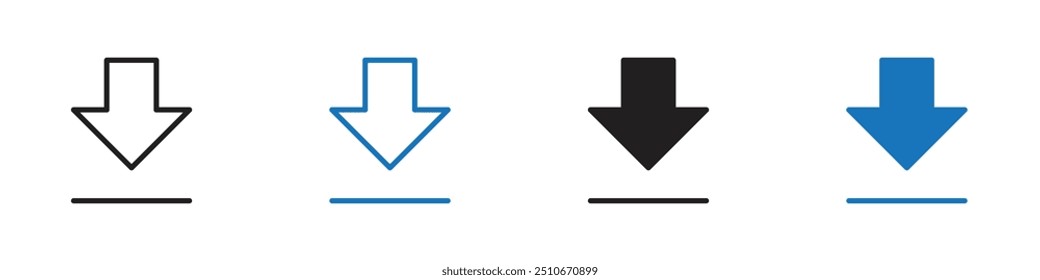 Conjunto de Vectores de iconos de Descarga